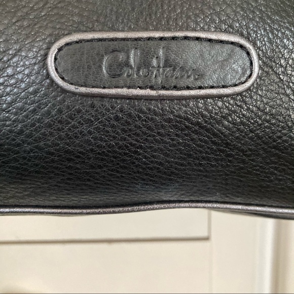 Cole Haan • Black Pebbled Leather Classic Shoulder Bag Tote Satchel - Picture 6 of 14